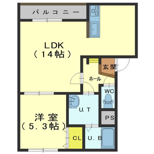 STELLA桔梗ステラ桔梗(1LDK/2階)の間取り写真