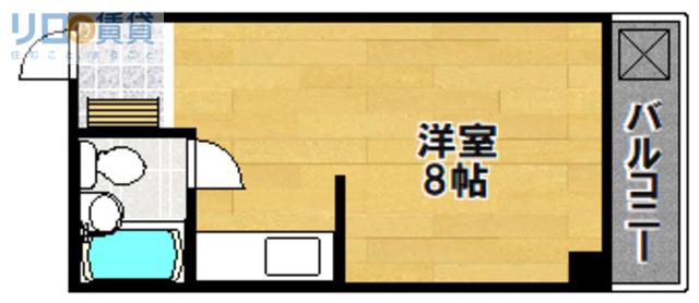 LIVESPACE大桐(ワンルーム/1階)の間取り写真