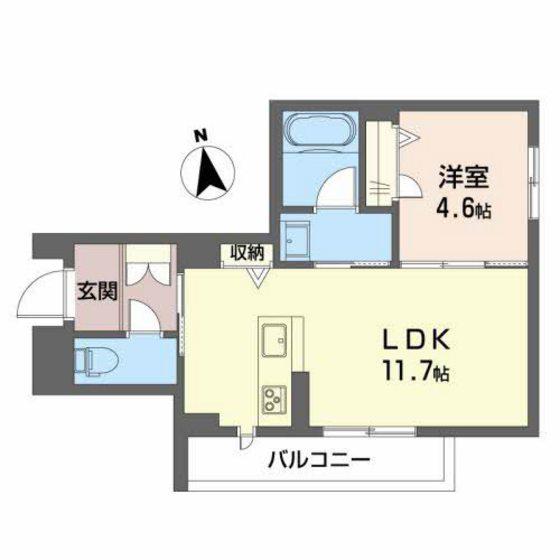 SENGOKUMACHI HOUSE(1LDK/3階)の間取り写真