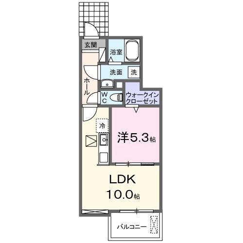 シャトレーBAN(1LDK/1階)の間取り写真