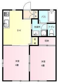 チェリーハイツ A(2DK/1階)の間取り写真