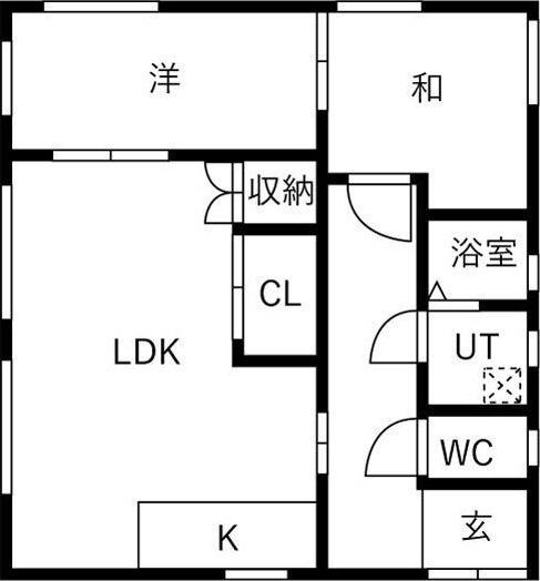 YONE(2LDK/1階)の間取り写真
