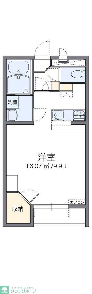 レオパレス吹上ヒルズ(1K/1階)の間取り写真