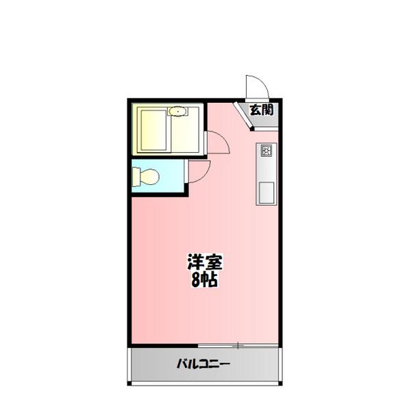 グリーンハイツ(ワンルーム/3階)の間取り写真