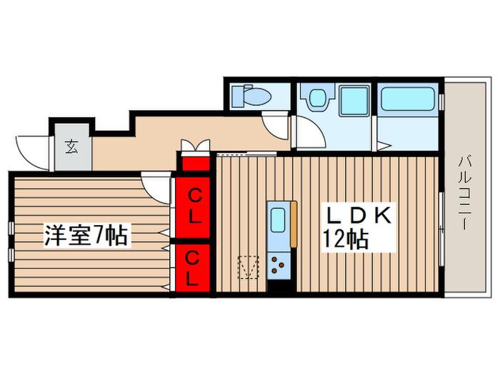 LOHAS学園町(1LDK/1階)の間取り写真