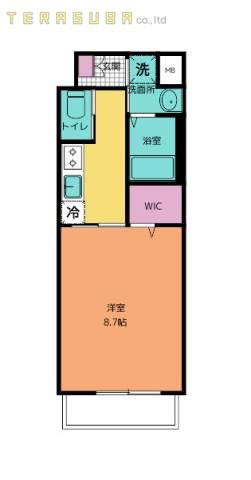 GRAND JADE中央町(1K/7階)の間取り写真