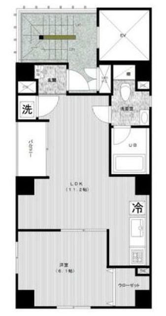 フジ亀戸クロス(1LDK/3階)の間取り写真