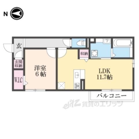 ハッピーライフVI(1LDK/2階)の間取り写真