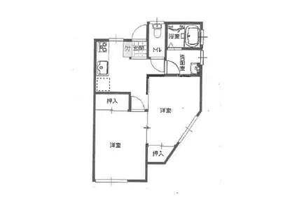 セレステ(2K/2階)の間取り写真