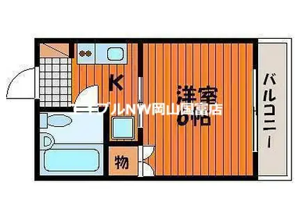 プレアール原尾島(1K/3階)の間取り写真