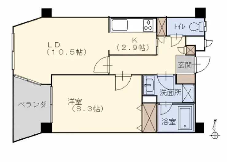 メイクスA棟 3階階 間取り