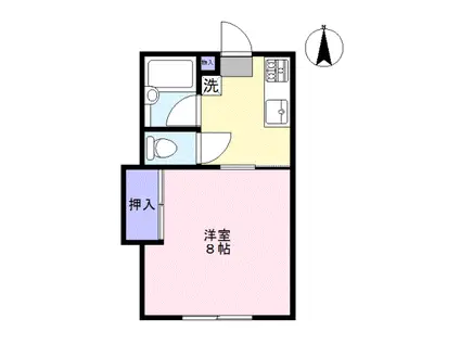 ホームヒロノ(1K/1階)の間取り写真