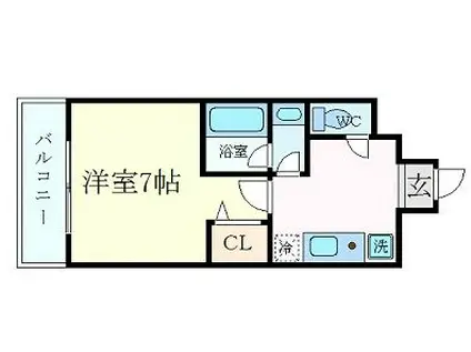 CITYSPIRE神戸元町I(1K/10階)の間取り写真