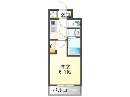 エスリード大阪シティノース(1K/7階)の間取り写真