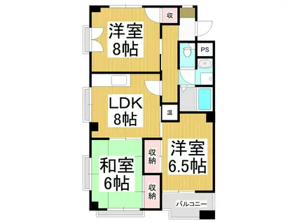 光円ビル(3LDK/3階)の間取り写真