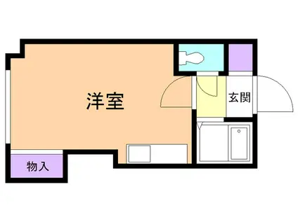 シャンポールA棟(ワンルーム/1階)の間取り写真