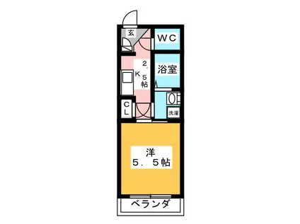 ハイツヤマト(1K/3階)の間取り写真