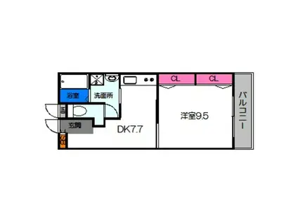 プチメゾン昭和町(1DK/3階)の間取り写真