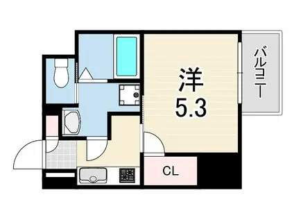 フォーリアライズ昭和南通I(1K/11階)の間取り写真