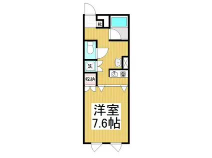 オオシタビル(1K/5階)の間取り写真