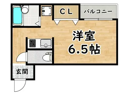 塚本パールビル(1K/3階)の間取り写真