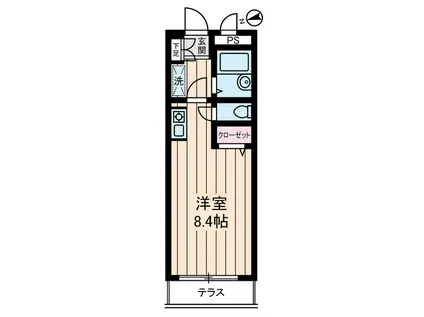 ASAKURAマンション(ワンルーム/1階)の間取り写真