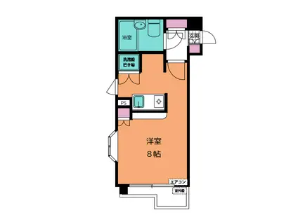 ローズマンションA30番館(ワンルーム/4階)の間取り写真