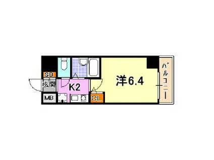 ワコーレ新神戸ステージ(1K/5階)の間取り写真