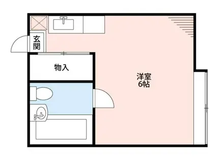 キャピタル松戸(ワンルーム/1階)の間取り写真