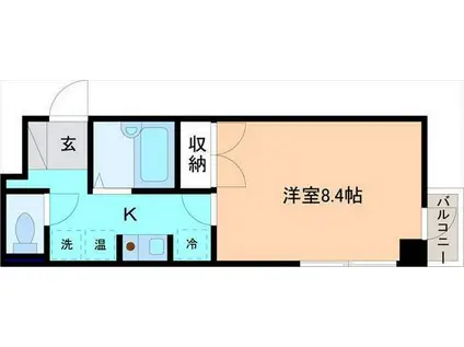 メゾン・ド・ソレイユ武蔵(1K/3階)の間取り写真