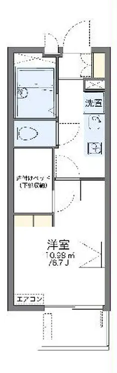 レオパレスHIRO 4階階 間取り