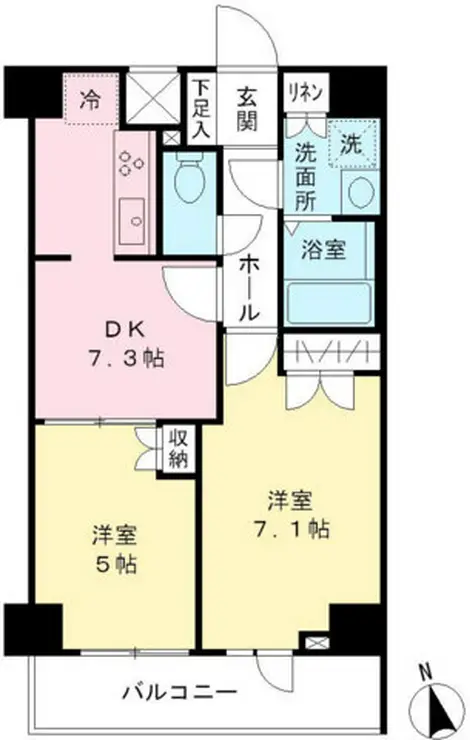 ACOLT府中緑町 5階階 間取り