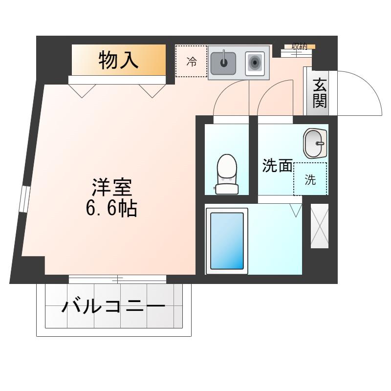 メゾングレイス(1K/1階)の間取り写真