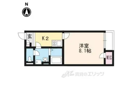 レオネクスト宇治大久保(1K/1階)の間取り写真