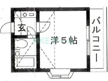 イングルサイド東船橋(1K/2階)の間取り写真