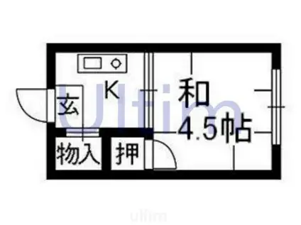 丹羽パンション(1K/2階)の間取り写真