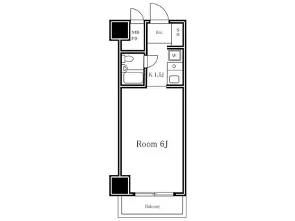 ルイシャトレ恵比寿(ワンルーム/3階)の間取り写真