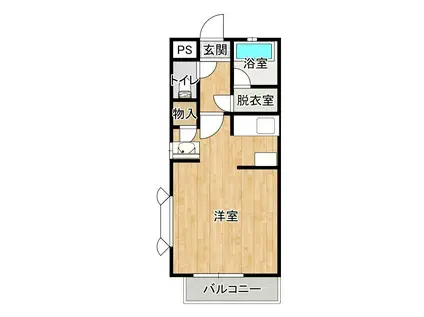 ルナハイツPART5(1K/2階)の間取り写真