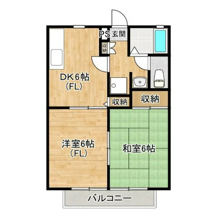 ファミール溝口 2階階 間取り