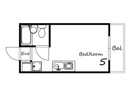 レジデンス北野(1K/3階)の間取り写真