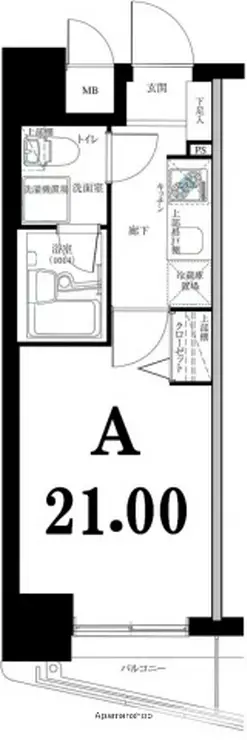 グリアス横浜・ウエストフォルム弐番館 10階階 間取り