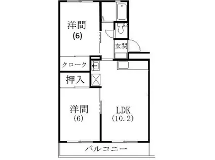 マンション大丸(2LDK/3階)の間取り写真