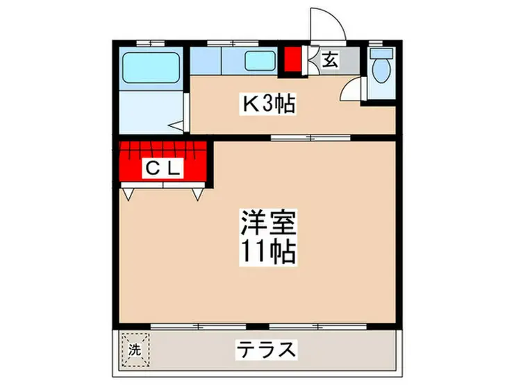 コーポルピナス 1階階 間取り