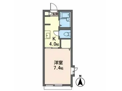 SFフォード(1K/1階)の間取り写真