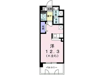 シャンテ(ワンルーム/6階)の間取り写真