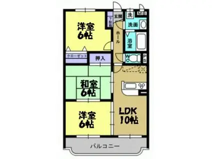 ユーミー豊泉(3LDK/2階)の間取り写真