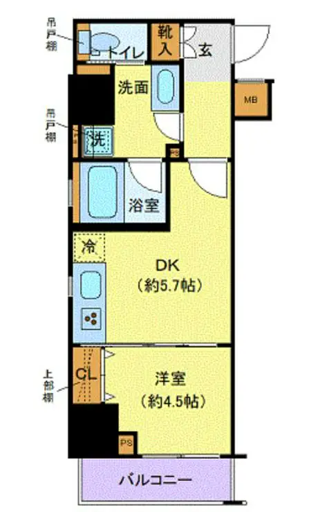 クレイシア秋葉原ラグゼスウィート 5階階 間取り