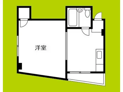 粉浜ハザマコーポ(ワンルーム/2階)の間取り写真