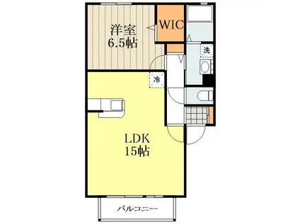 ウィルモア(1LDK/2階)の間取り写真