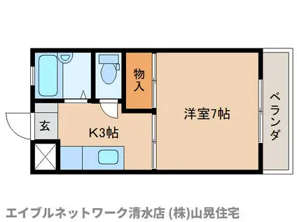 バルゾン(1K/1階)の間取り写真